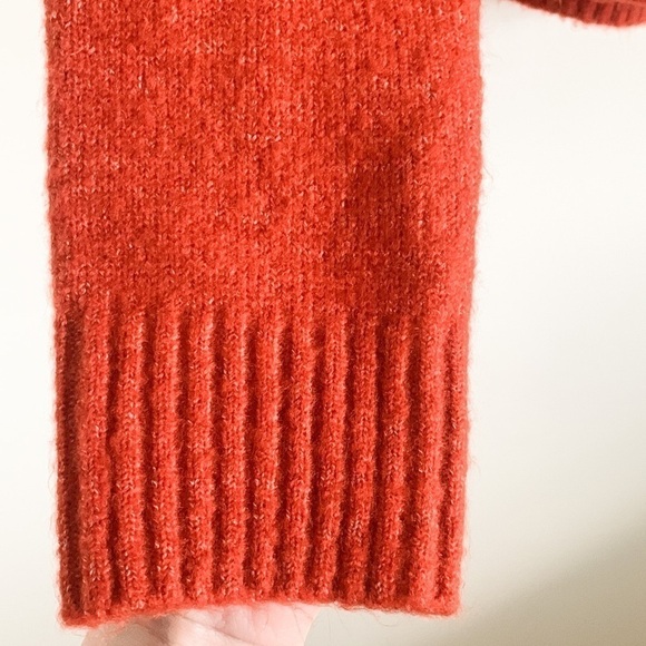 Marled Reunited Clothing Burnt Orange Mock Neck Sweater Small - Picture 6 of 8